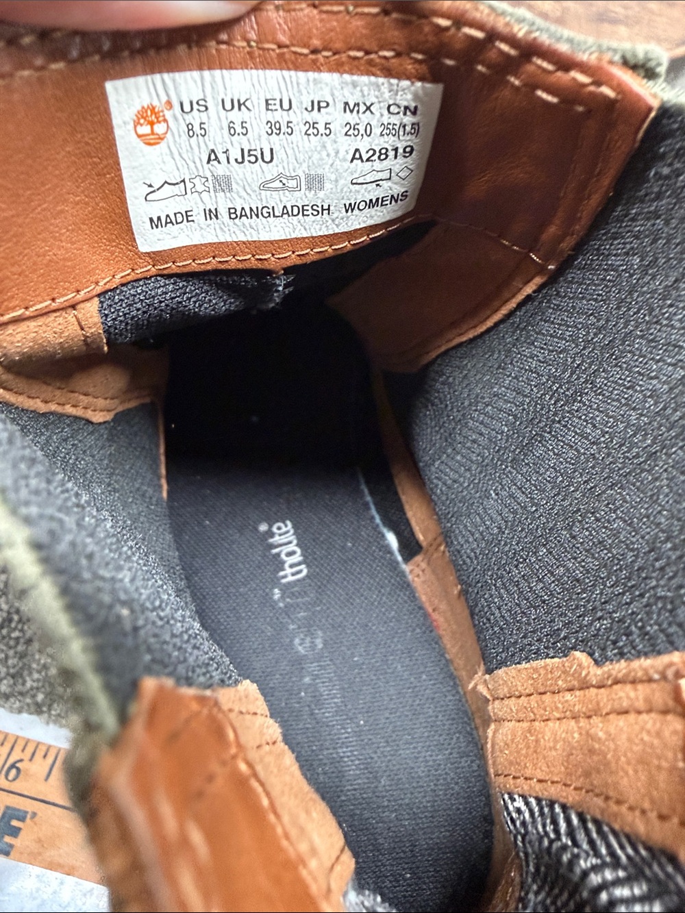 Timberland Boots Wm 8.5 Courmayeur Valley Chelsea Olive Green Nubuck Slip On - Picture 10 of 11